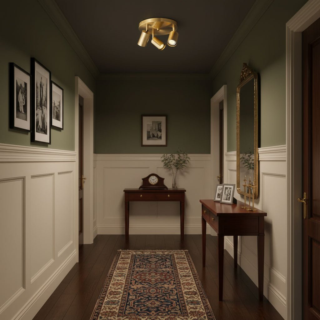 Kelspron | Barrel Silhouette Rustic Geometry Multi Light Spotlight Ceiling Light