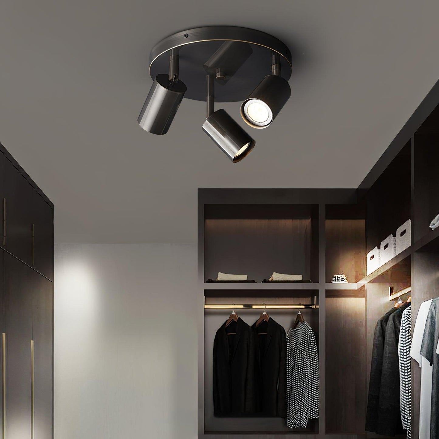 Kelspron | Barrel Silhouette Rustic Geometry Multi Light Spotlight Ceiling Light