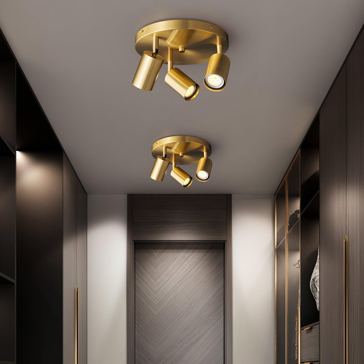Kelspron | Barrel Silhouette Rustic Geometry Multi Light Spotlight Ceiling Light