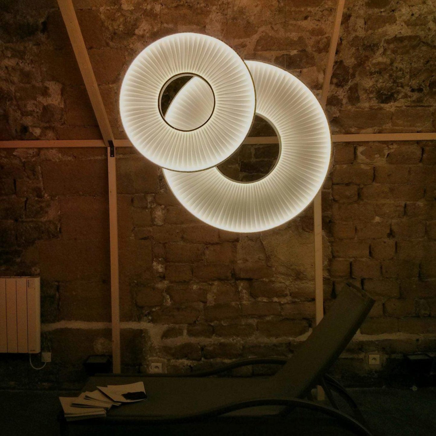 Elvandar | Pleated Fabric Architectural Floating Pendant Light