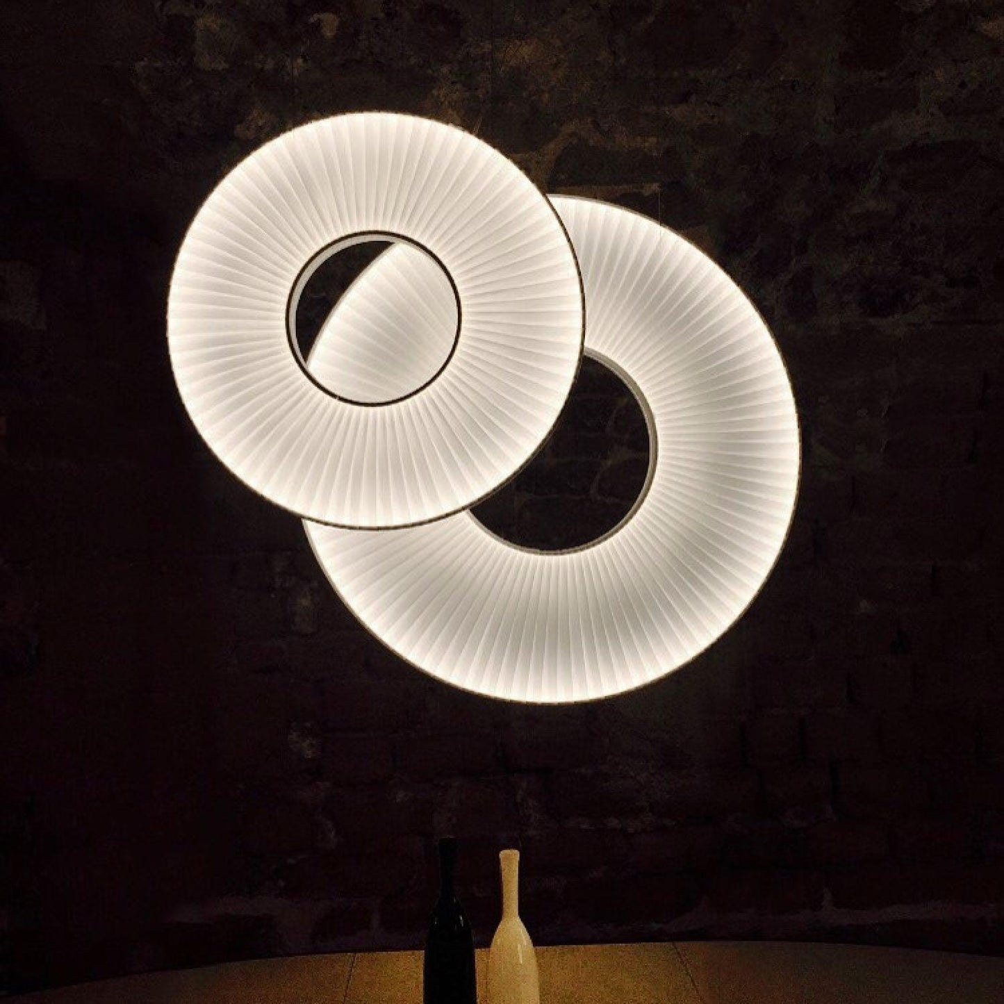 Elvandar | Pleated Fabric Architectural Floating Pendant Light