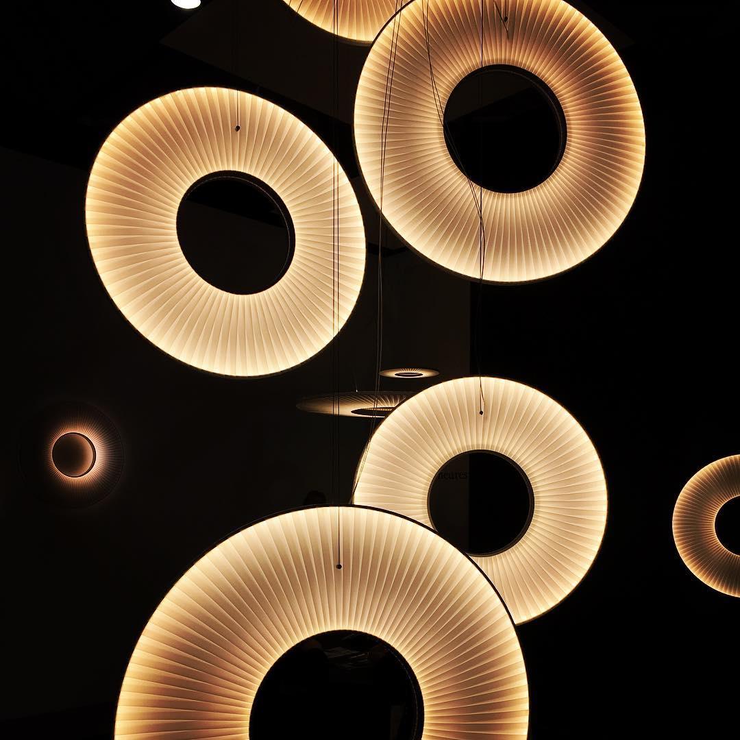 Elvandar | Pleated Fabric Architectural Floating Pendant Light