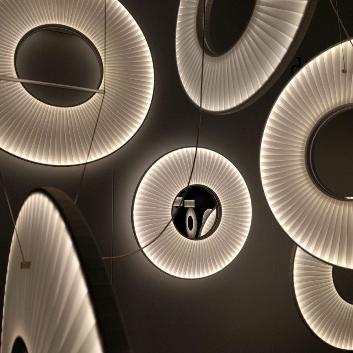 Elvandar | Pleated Fabric Architectural Floating Pendant Light