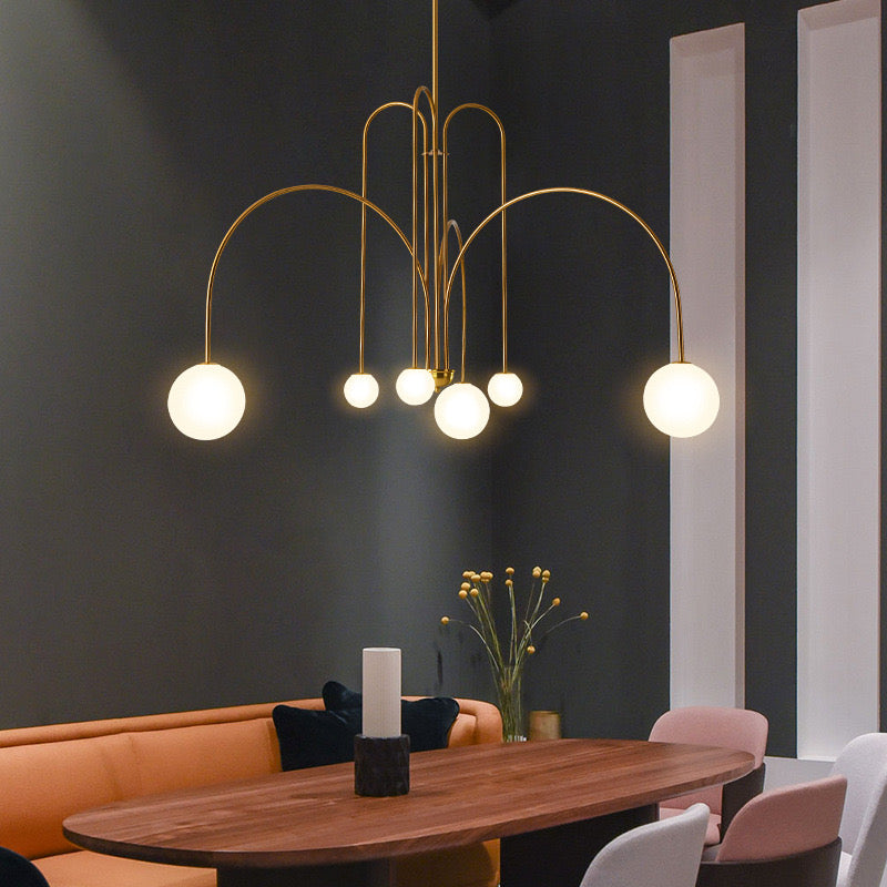 Elvandar | Minimalist Multi Sphere Globe Cluster Pendant Light