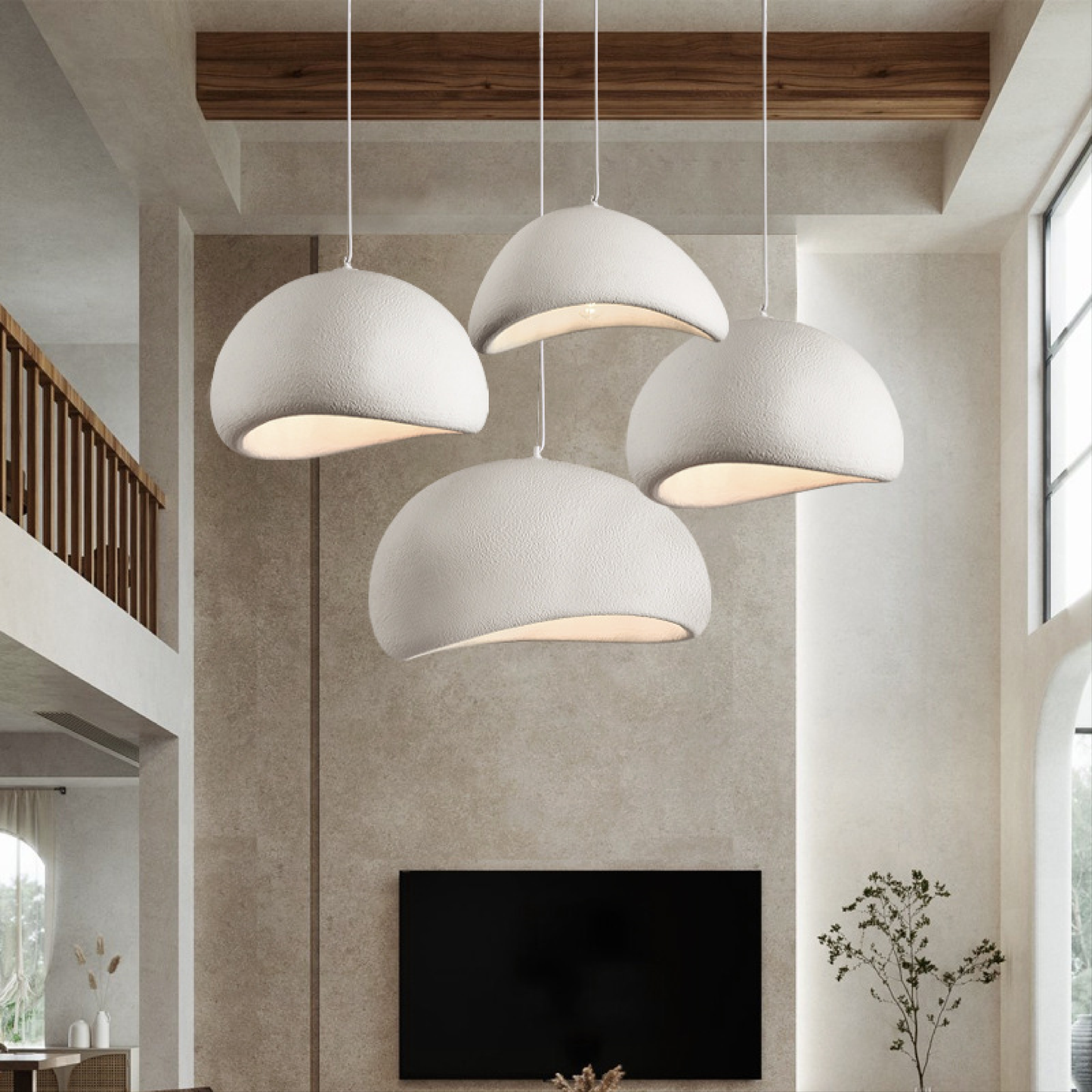 Serena | Minimalist Japandi Style Dome Pendant Light
