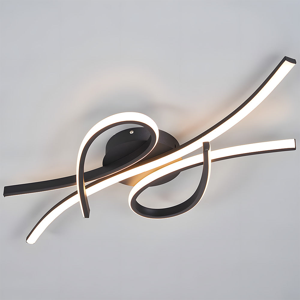 Sonata | Sleek Wavy Musical Note Inspired Abstract Ceiling Light