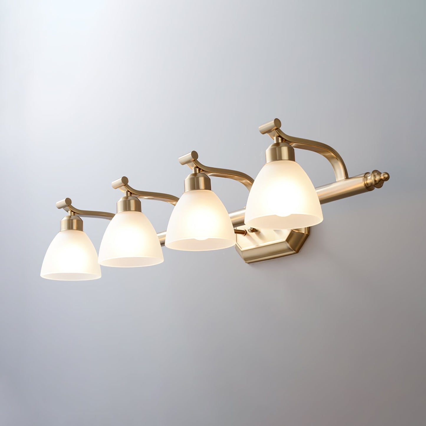Luvidior | Scalloped Ribbed Glass Arched Frame Luxury Wall Light