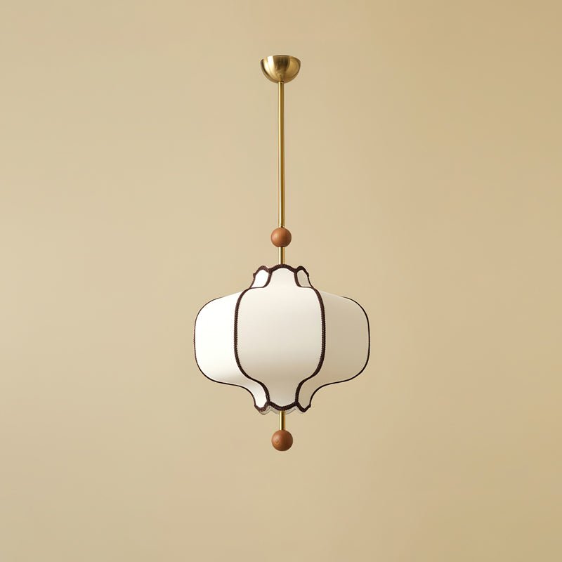 Kendrovy | Ribbed Fabric Lantern Silhouette Ceiling Pendant Light