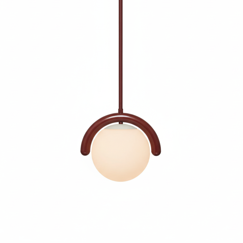 Cora | Art Nouveau Curved Tube Glass Globe Pendant Light Chandelier