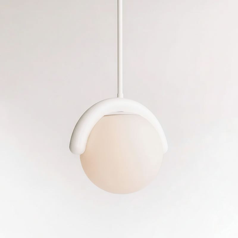 Cora | Art Nouveau Curved Tube Glass Globe Pendant Light Chandelier