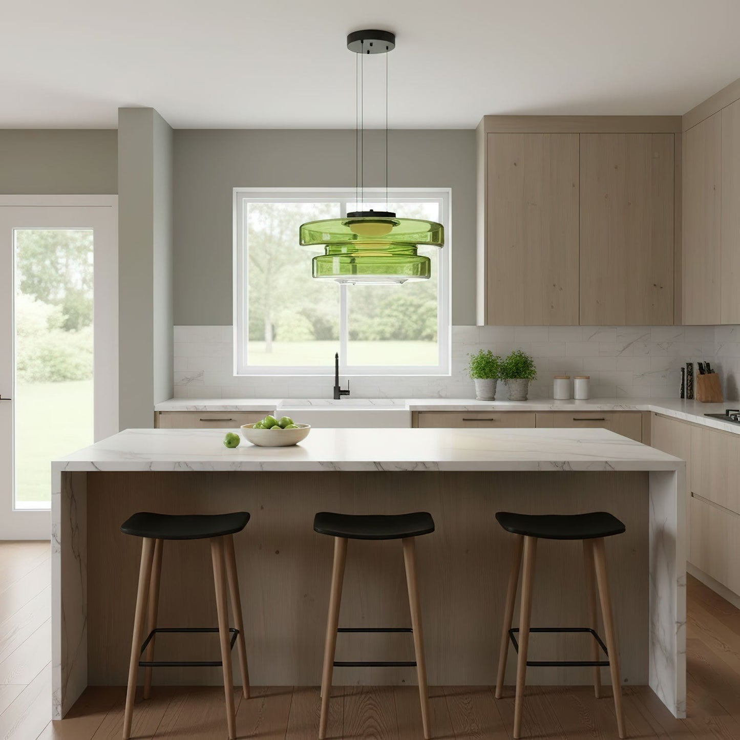 Kyntalor | Tiered Circular Artistic Glass Pendant Light