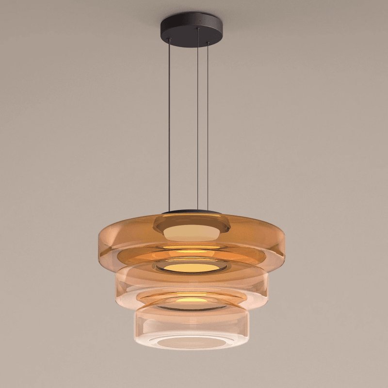 Kyntalor | Tiered Circular Artistic Glass Pendant Light