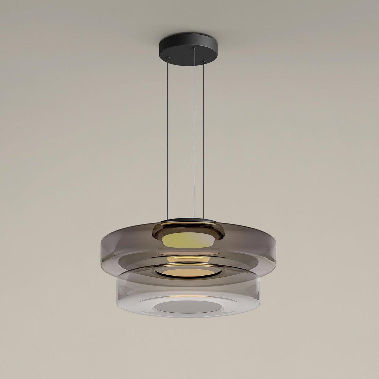 Kyntalor | Tiered Circular Artistic Glass Pendant Light