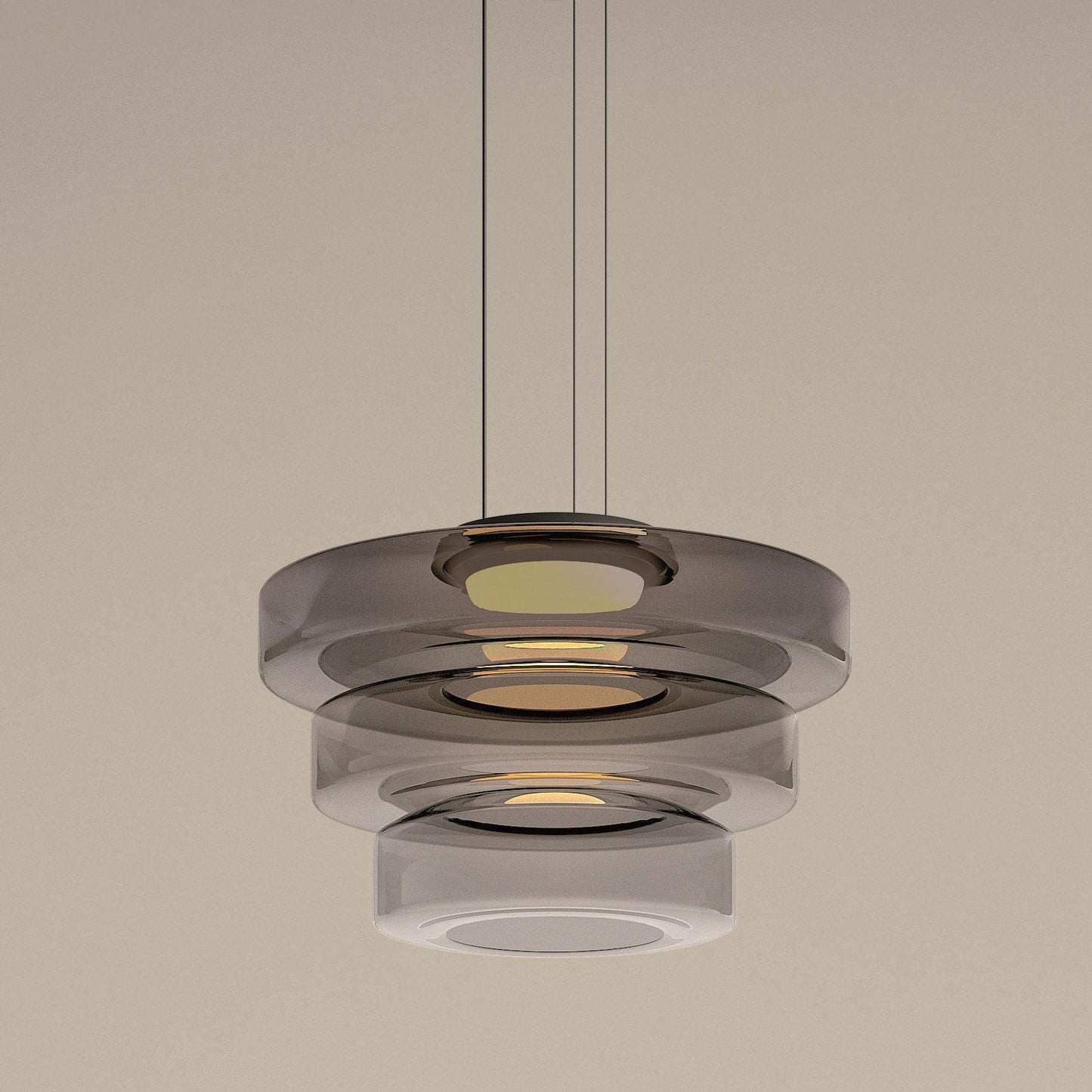 Kyntalor | Tiered Circular Artistic Glass Pendant Light