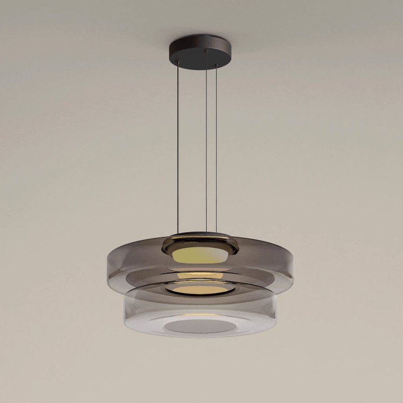 Kyntalor | Tiered Circular Artistic Glass Pendant Light