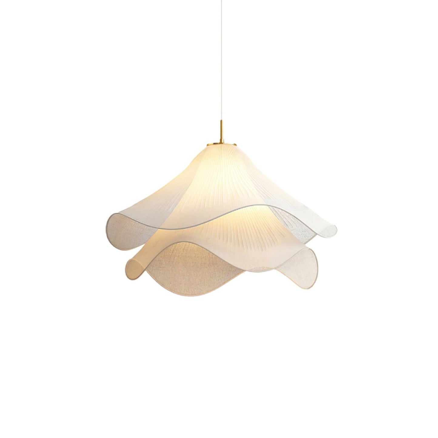 Corisande | Layered Pleated Fabric Floral Pendant Light