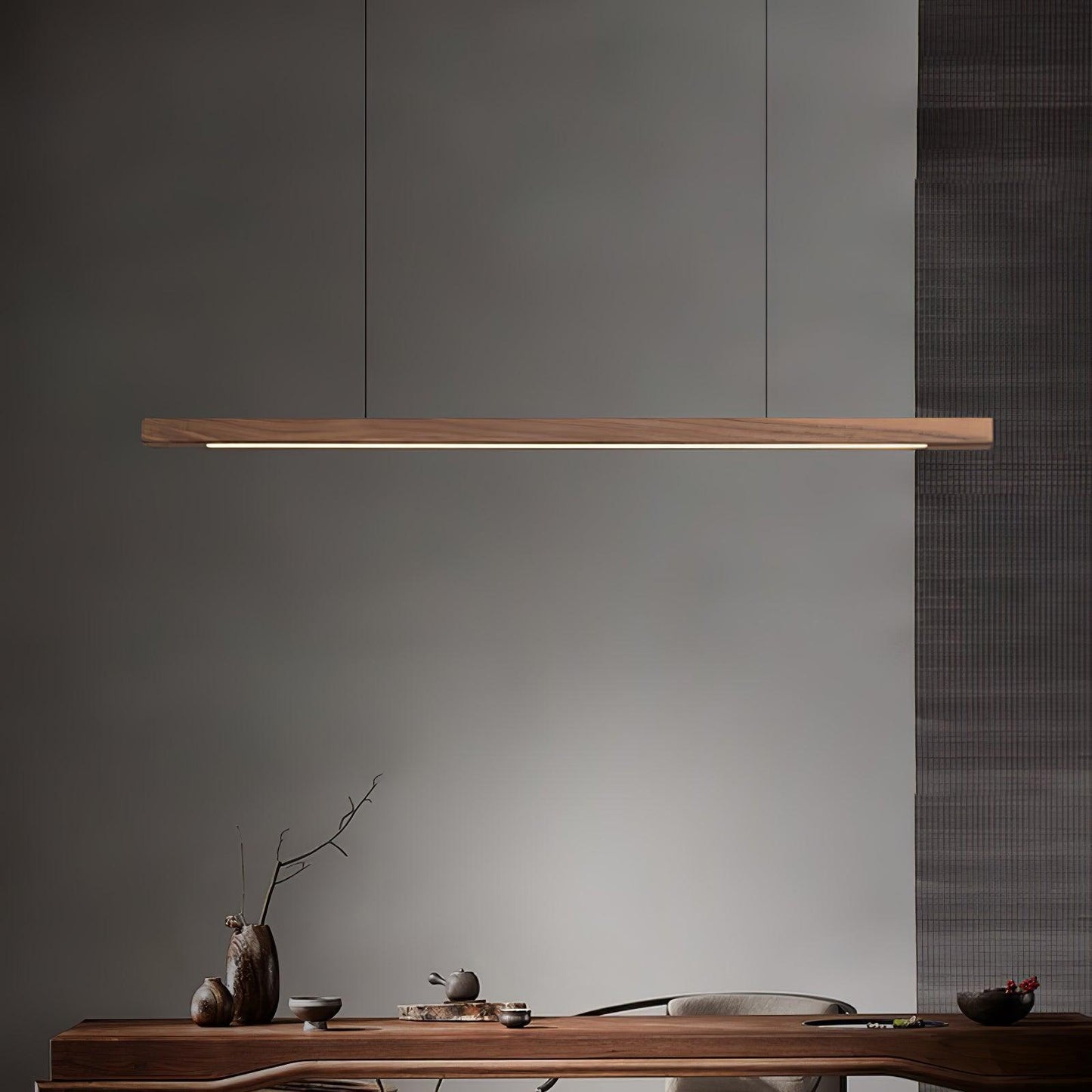 Arlod | Minimalist Scandinavian Rectangular Wooden Pendant Light