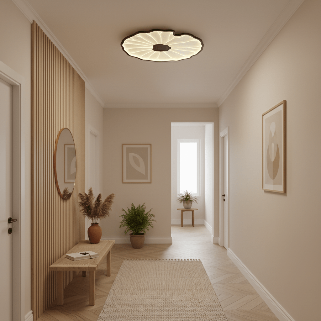 Zoltaria | Organic Curved Leaf Petal Flush Mount Ceiling Light