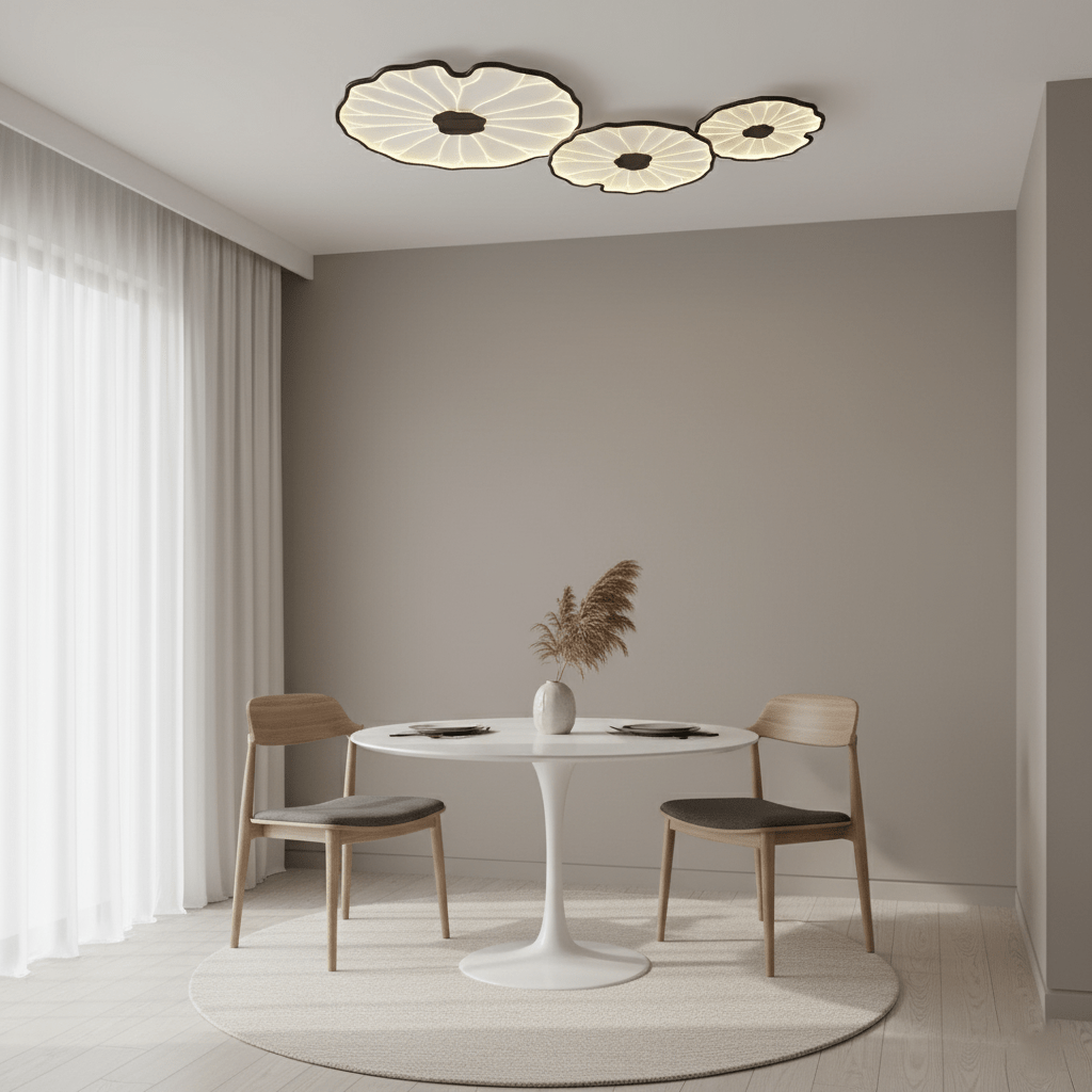 Zoltaria | Organic Curved Leaf Petal Flush Mount Ceiling Light