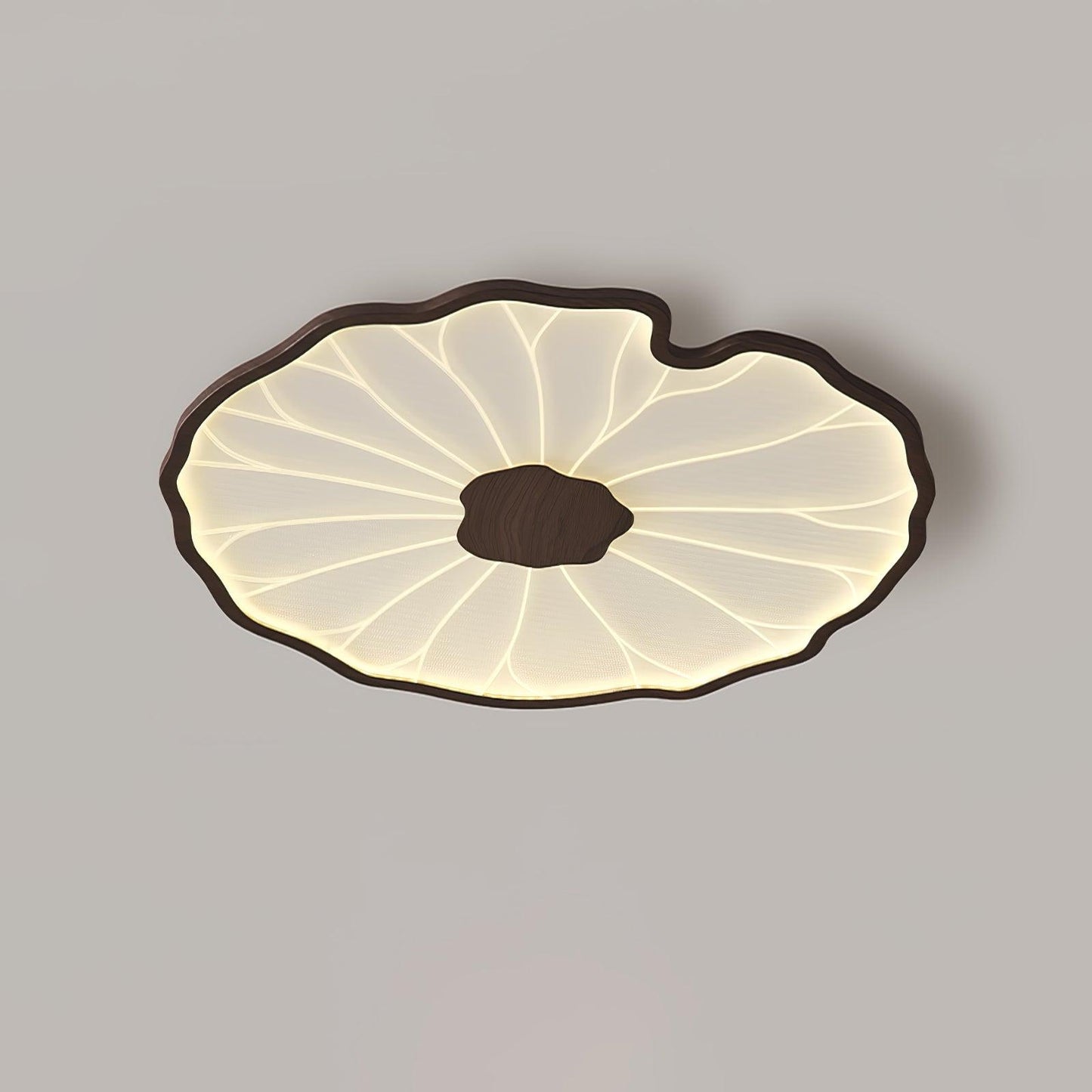 Thalixe | Lotus Leaf Silhouette Organic Scandi Flush Mount Ceiling Light