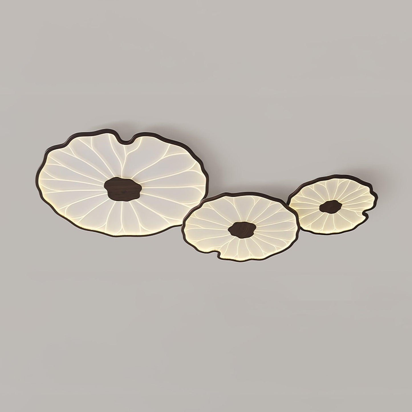 Thalixe | Lotus Leaf Silhouette Organic Scandi Flush Mount Ceiling Light