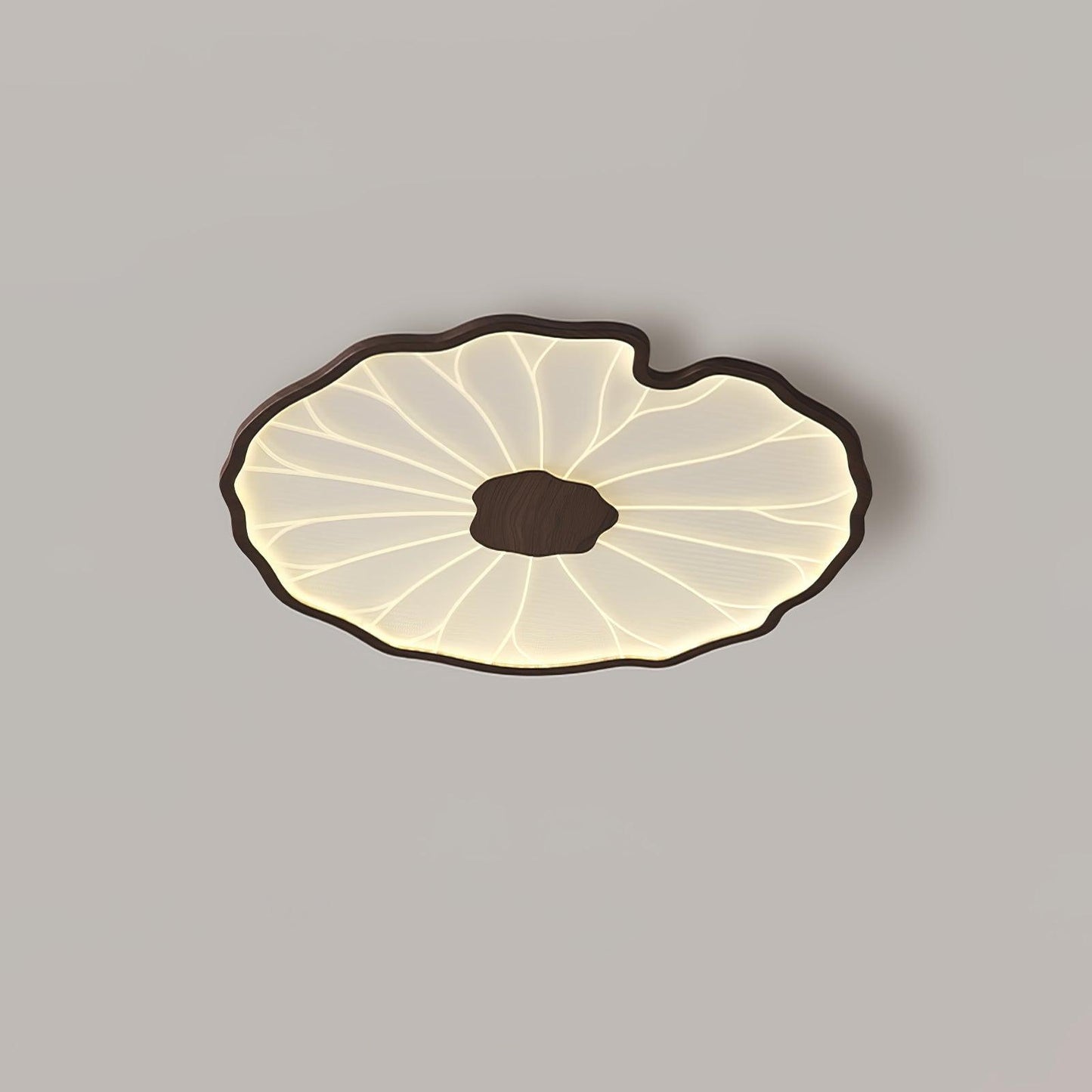 Thalixe | Lotus Leaf Silhouette Organic Scandi Flush Mount Ceiling Light