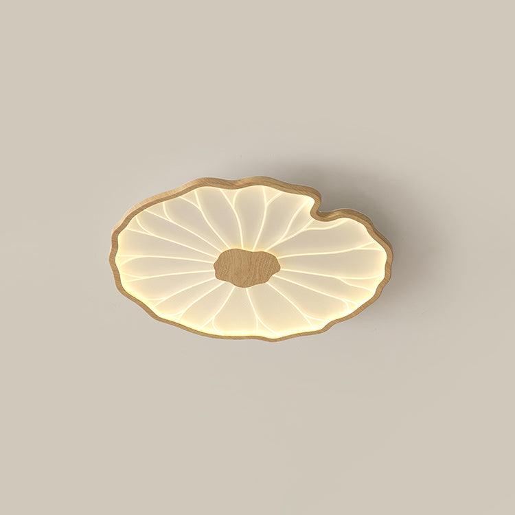 Thalixe | Lotus Leaf Silhouette Organic Scandi Flush Mount Ceiling Light