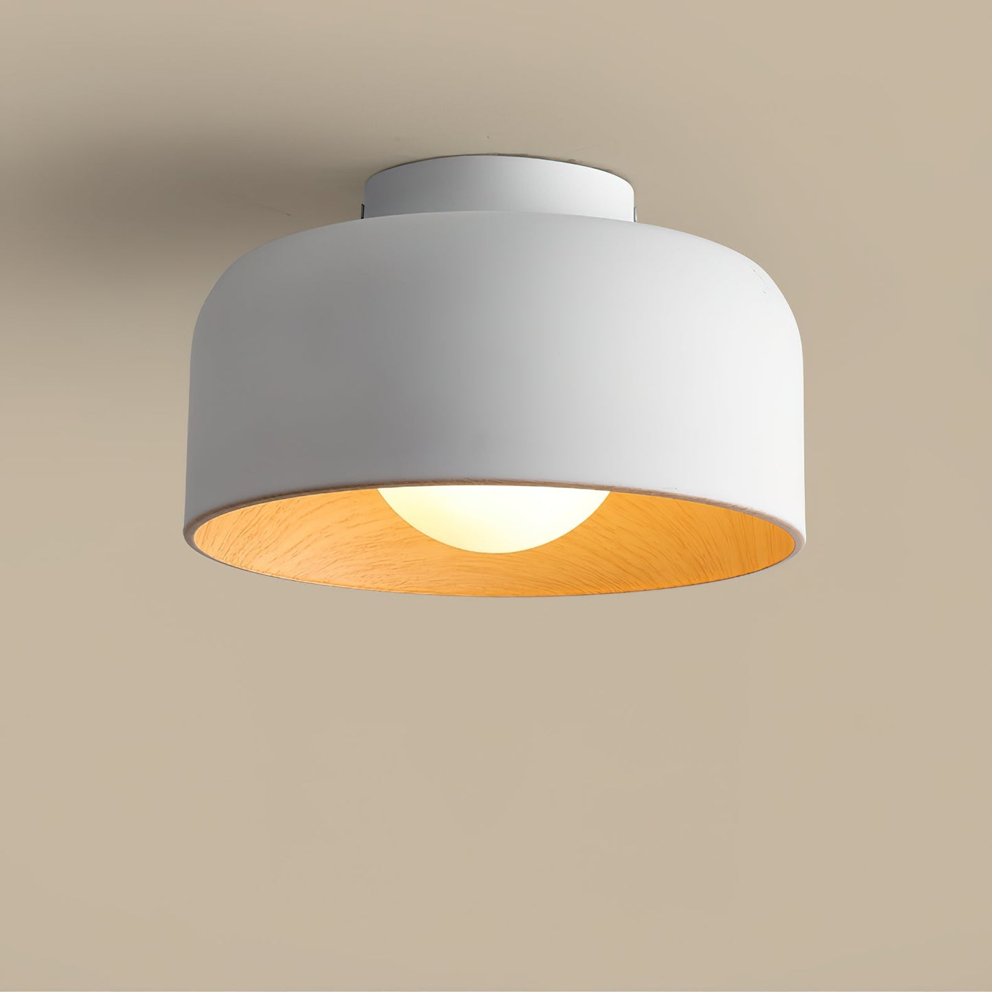 Vervante | Architectural Curved Wood Grain Textured Ceiling Light
