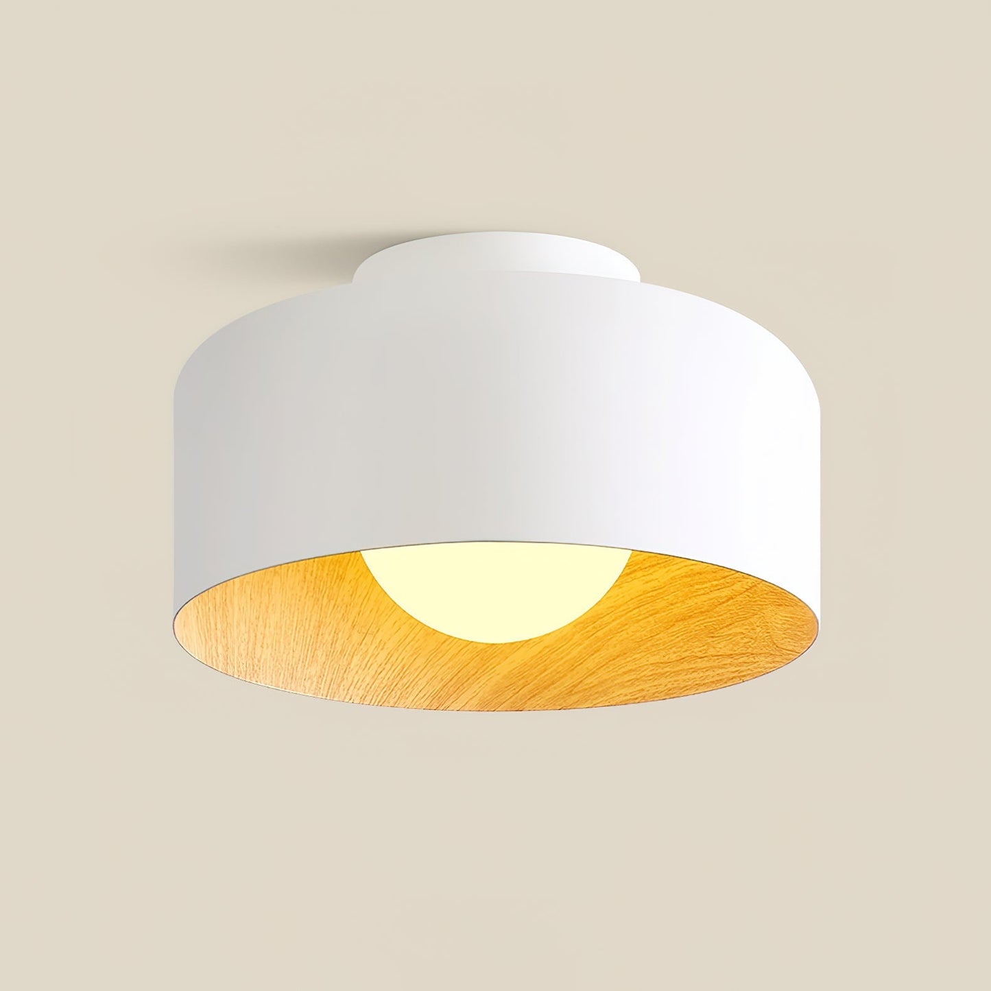 Vervante | Architectural Curved Wood Grain Textured Ceiling Light