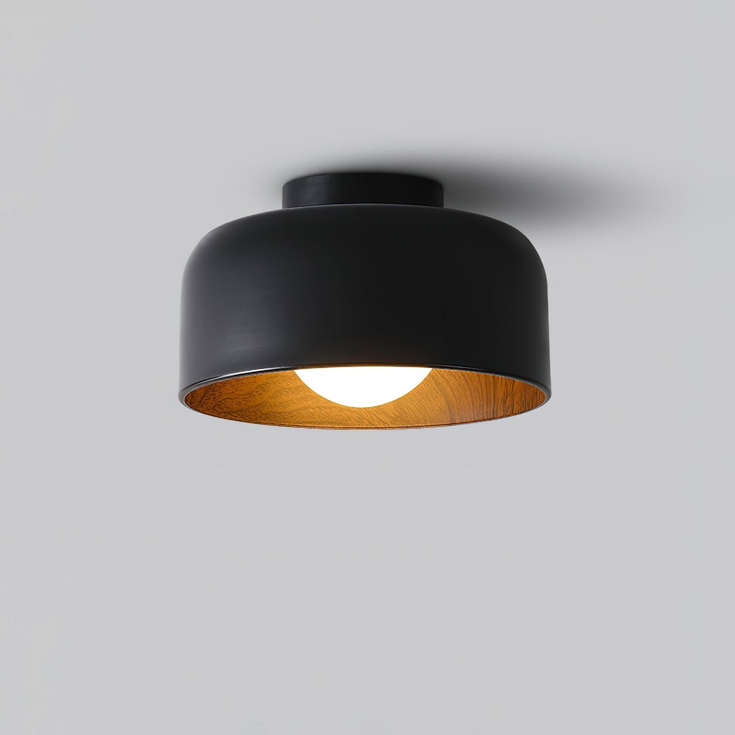 Vervante | Architectural Curved Wood Grain Textured Ceiling Light