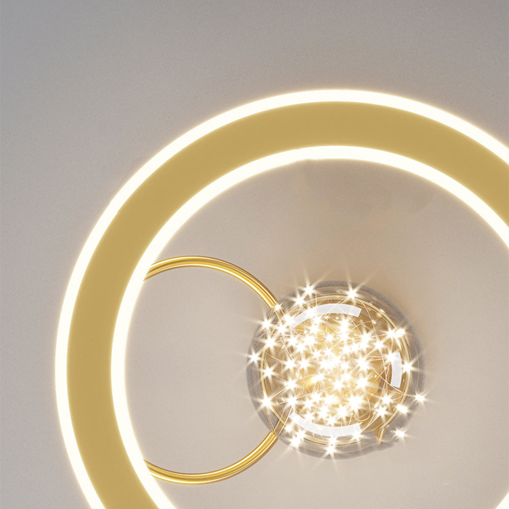 Celesta | Modern Golden Starry Glass Globe Ceiling Light