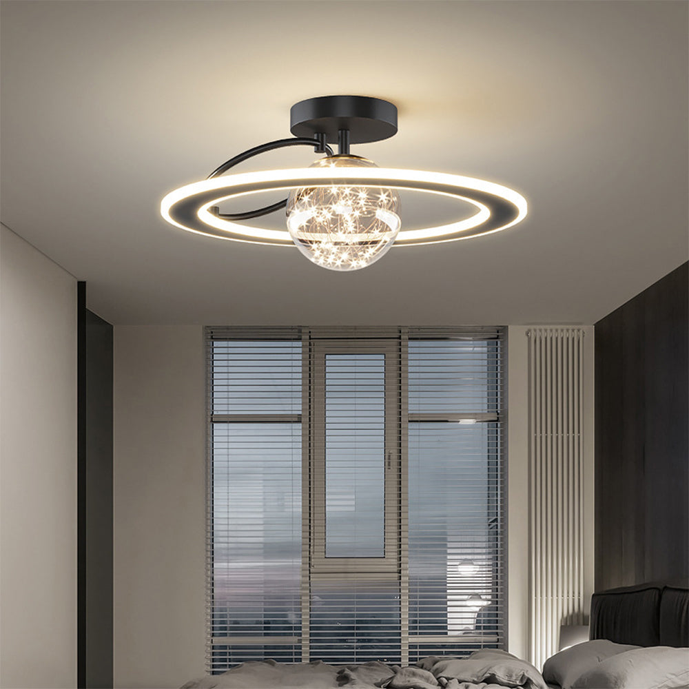 Celesta | Modern Golden Starry Glass Globe Ceiling Light
