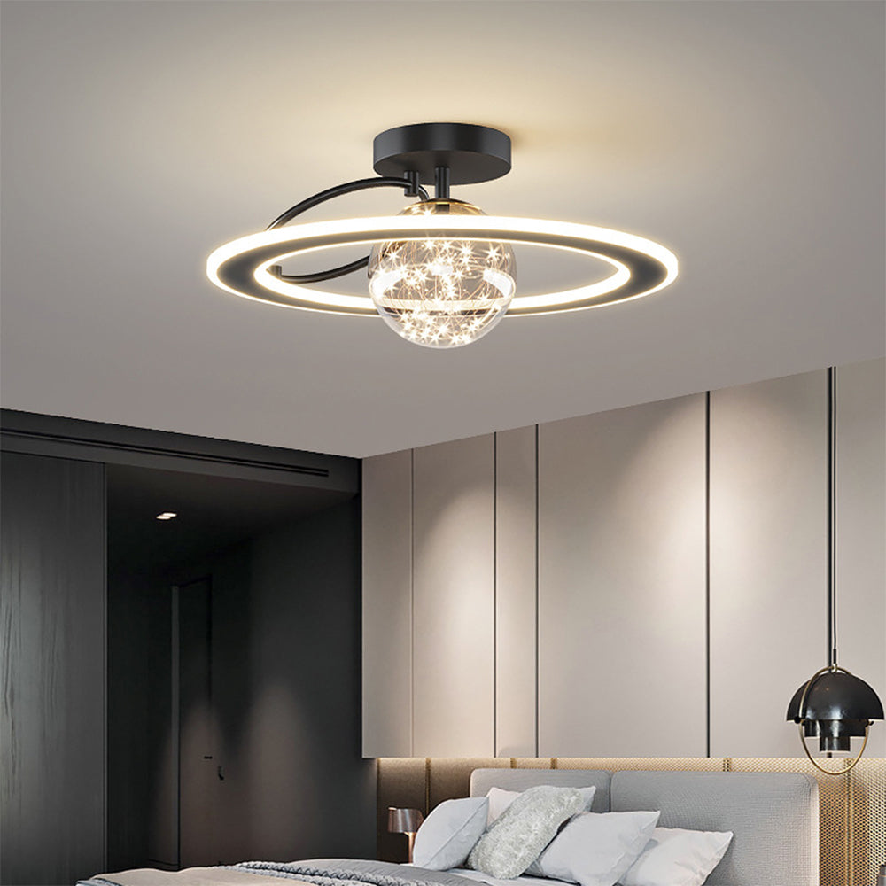Celesta | Modern Golden Starry Glass Globe Ceiling Light