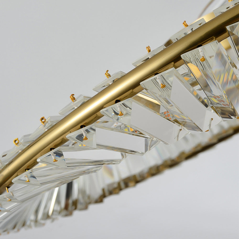 Crysella | Contemporary Radiant Crystal Halo Ring Ceiling Light
