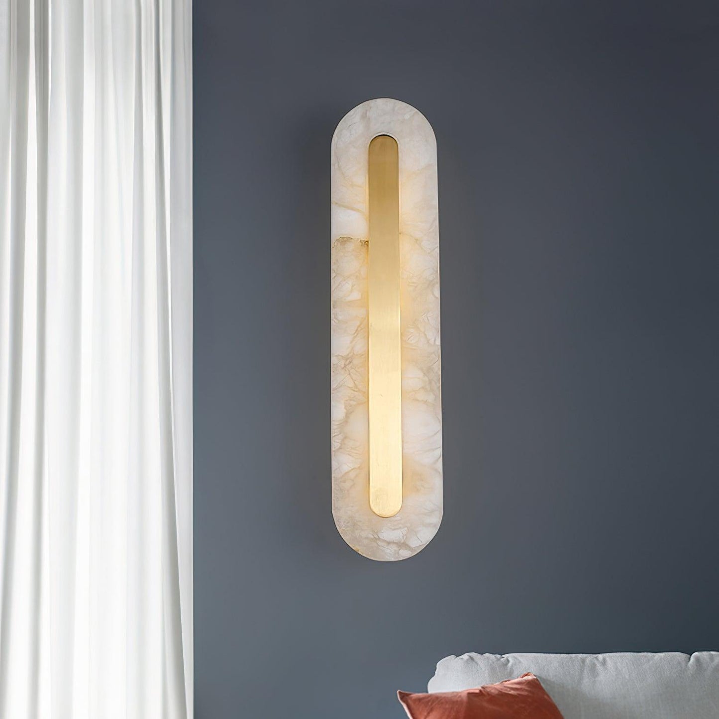 Corinthia | Alabaster Cylindrical Translucent Stone Wall Light