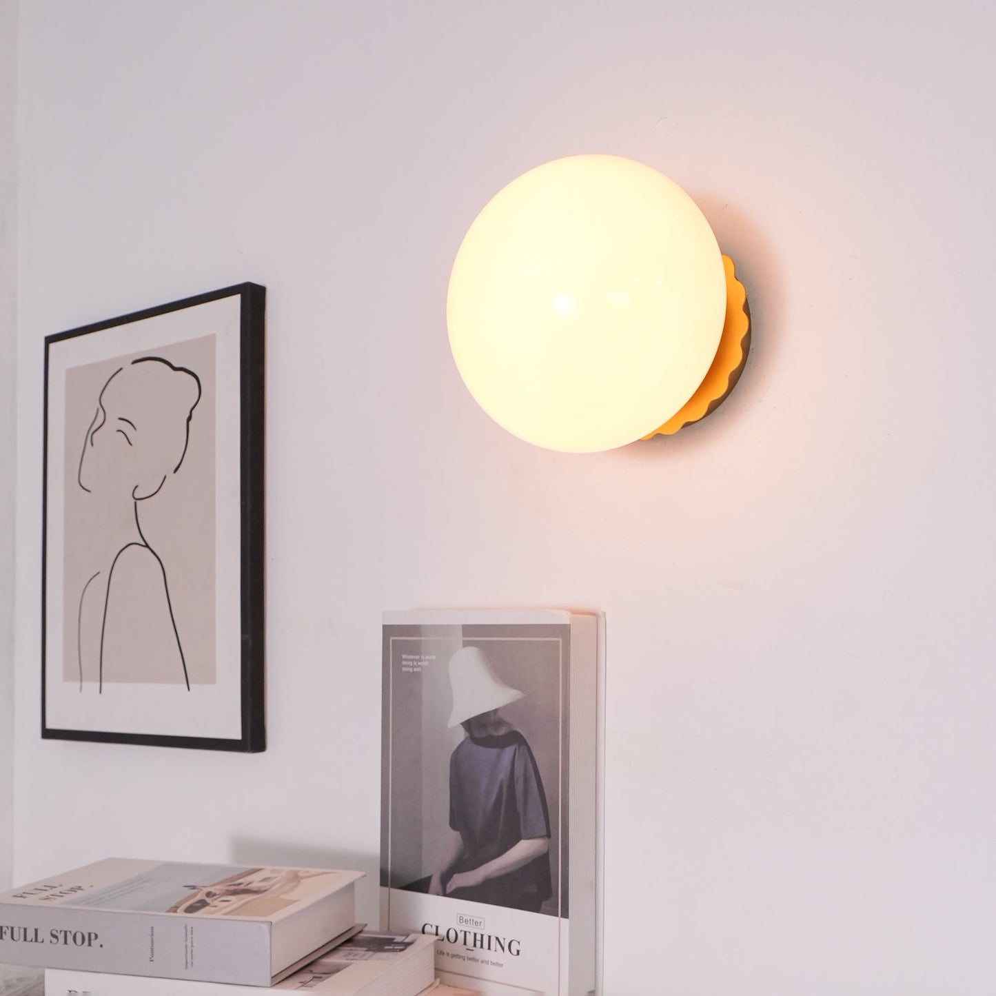 Galdromic | Sculptural Frosted Orb Wall Light