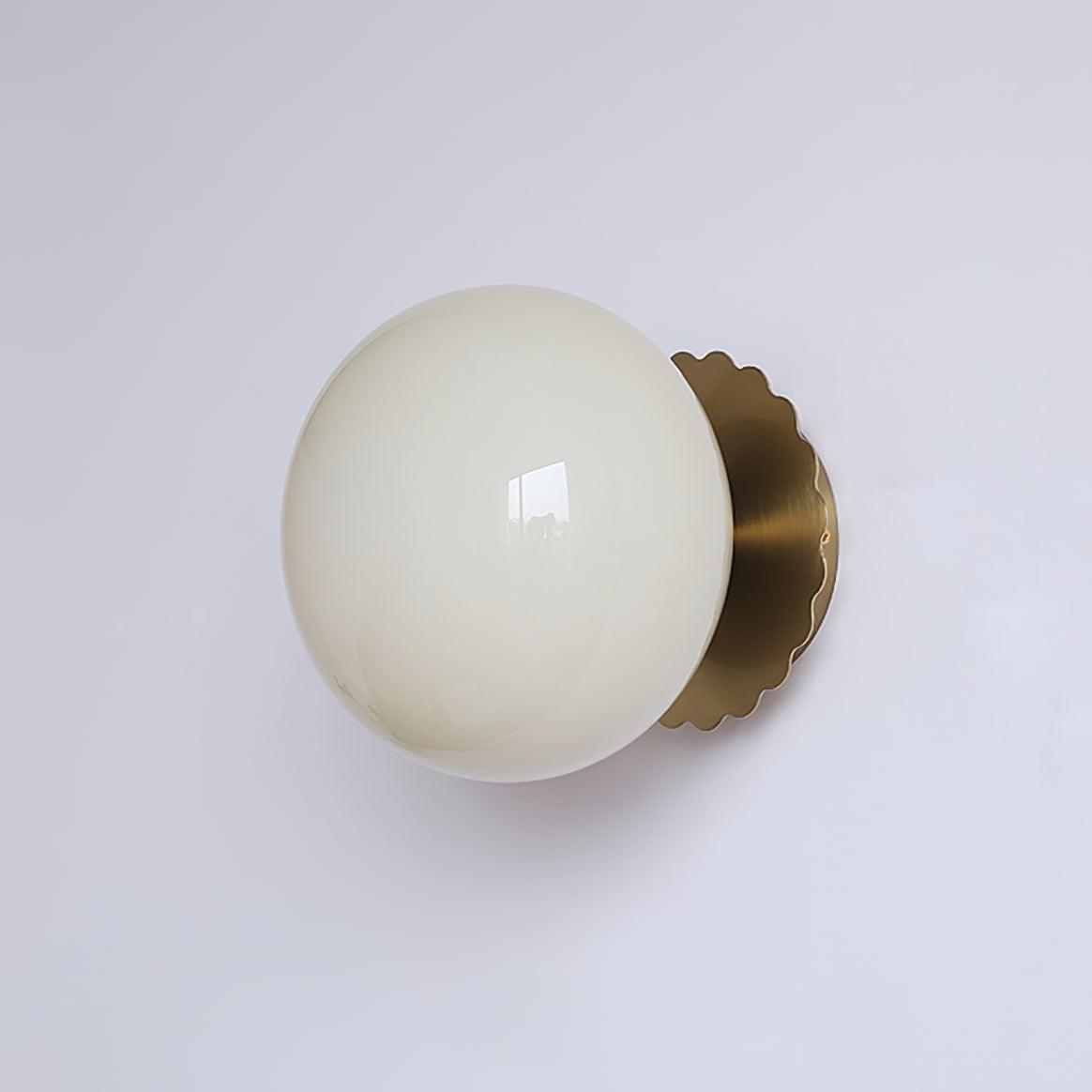 Galdromic | Sculptural Frosted Orb Wall Light