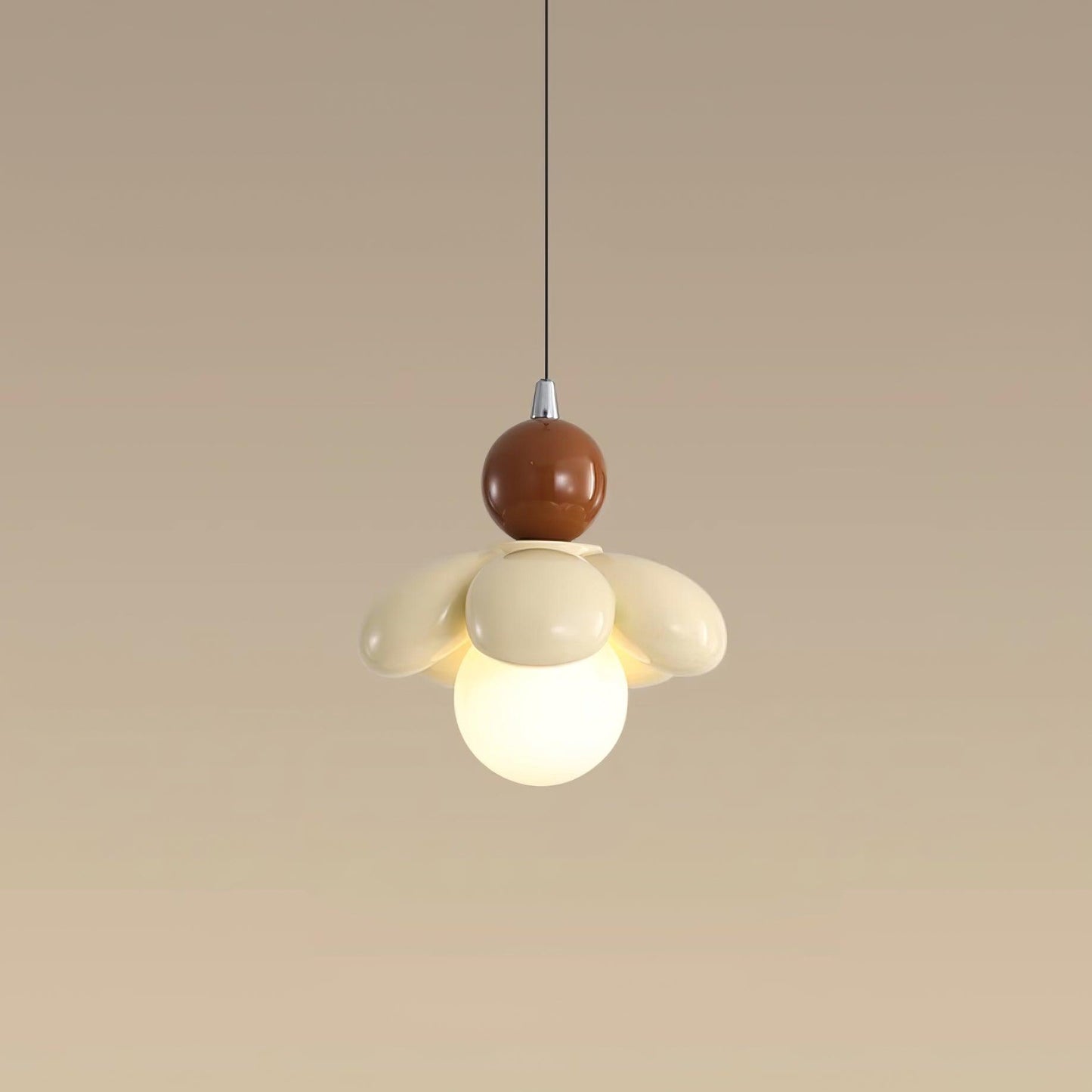 Berislys | Sculpted Organic Floral Silhouette Glass Pendant Light
