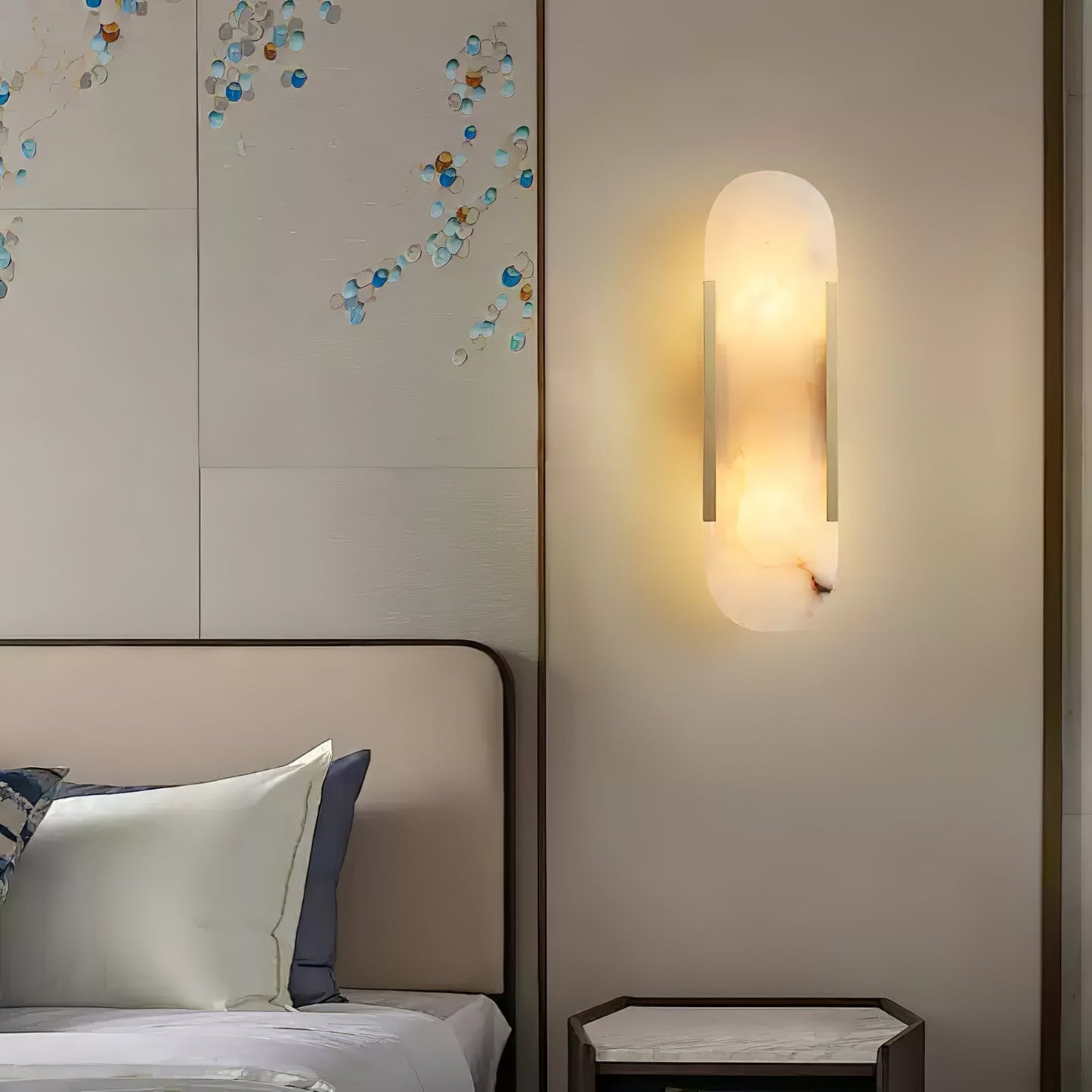 Ivalis | Modern Elongated Alabaster Stone Wall Light