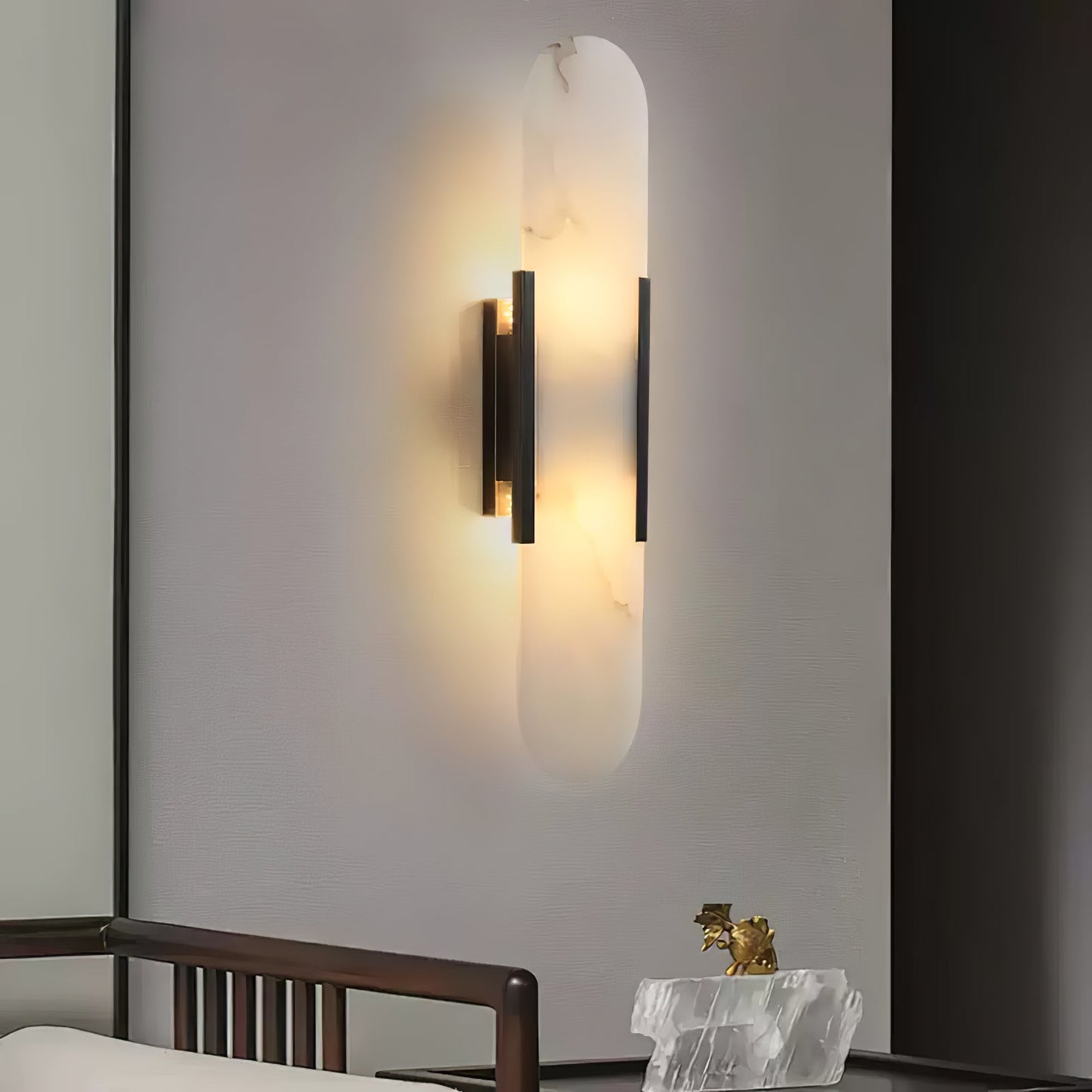 Ivalis | Modern Elongated Alabaster Stone Wall Light