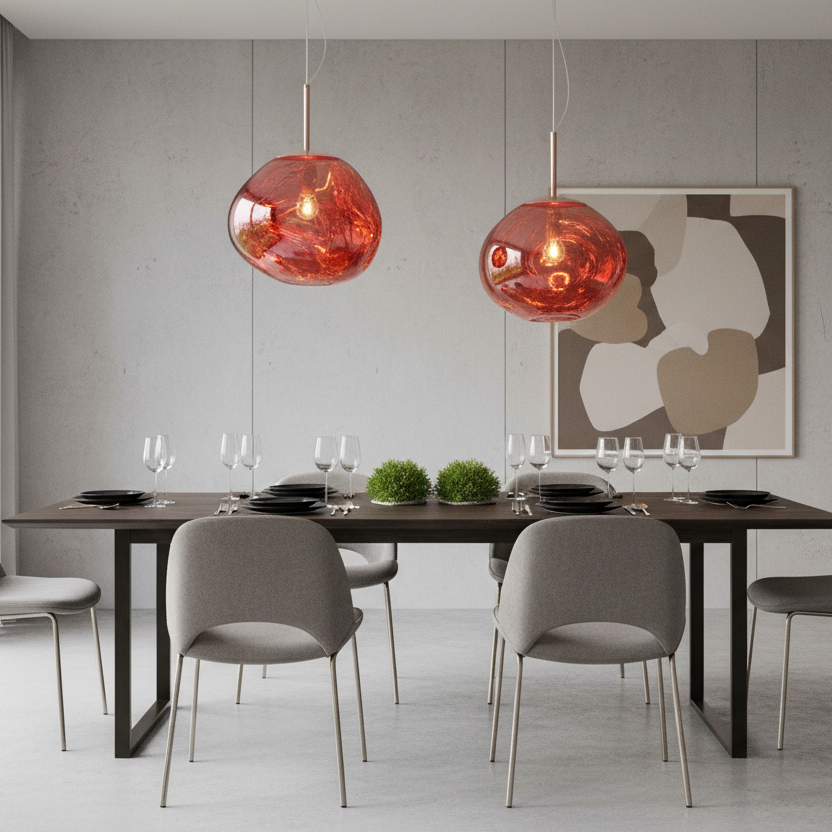 Fusio | Contemporary Abstract Melted Globe Pendant Light