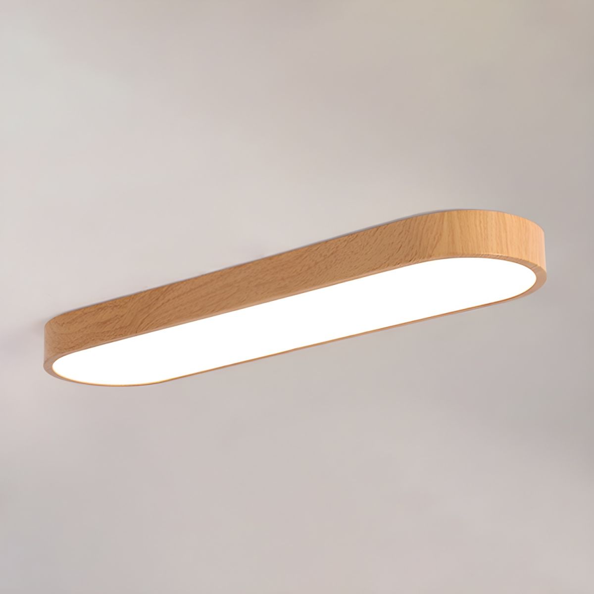 Lythara | Nordic Wood Flush Mount Circular LED Ceiling Light