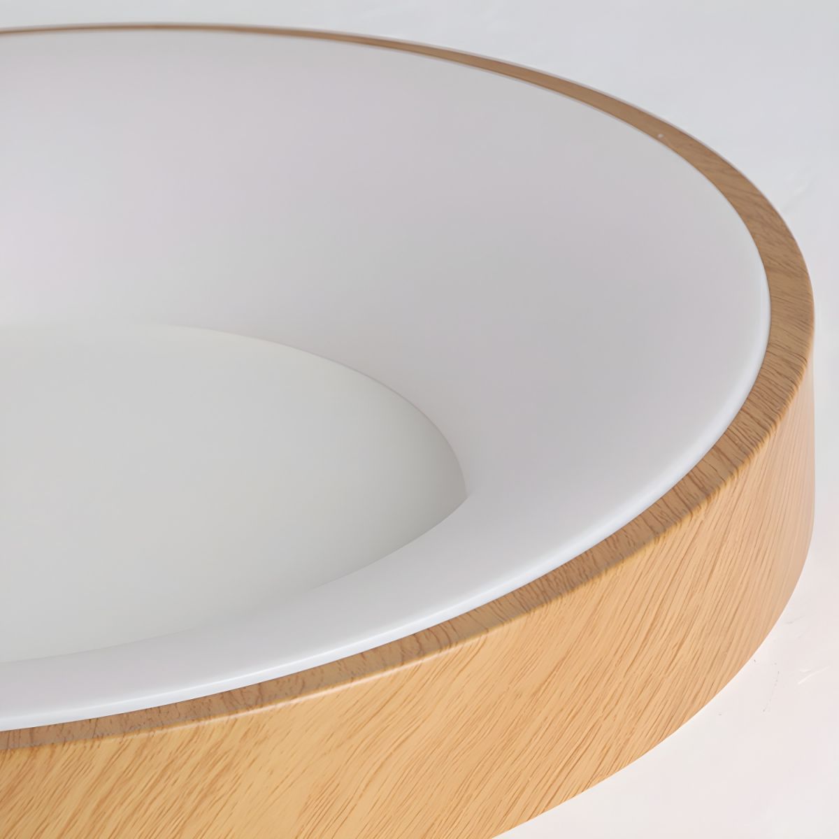 Lythara | Nordic Wood Flush Mount Circular LED Ceiling Light