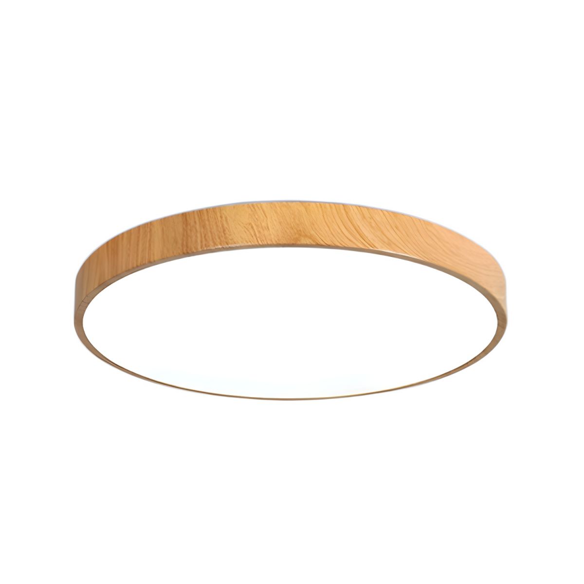 Lythara | Nordic Wood Flush Mount Circular LED Ceiling Light