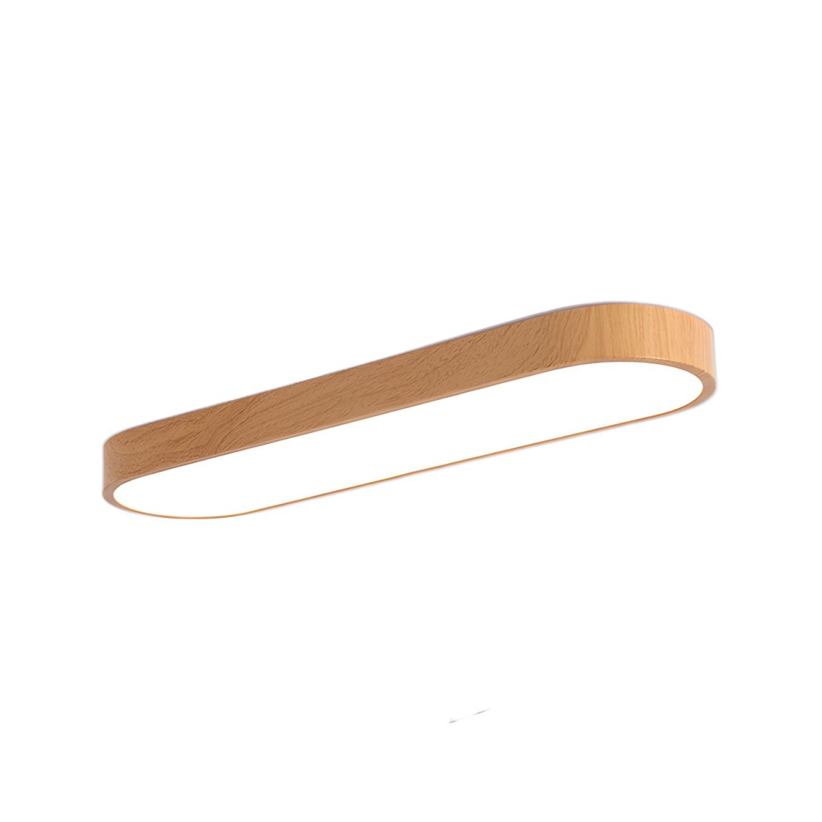 Lythara | Nordic Wood Flush Mount Circular LED Ceiling Light