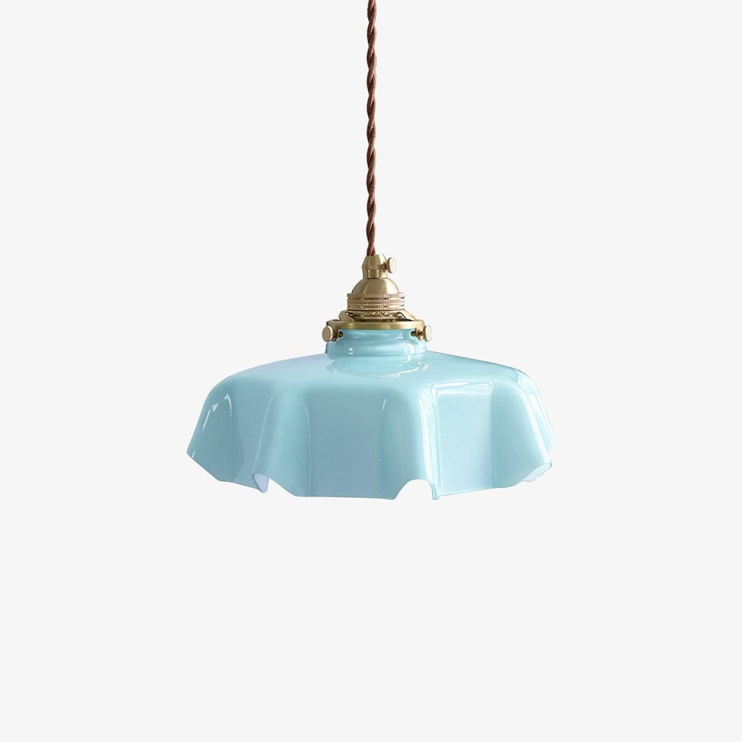 Kelvarna | Vintage Pleated Glass Fluted Pendant Light