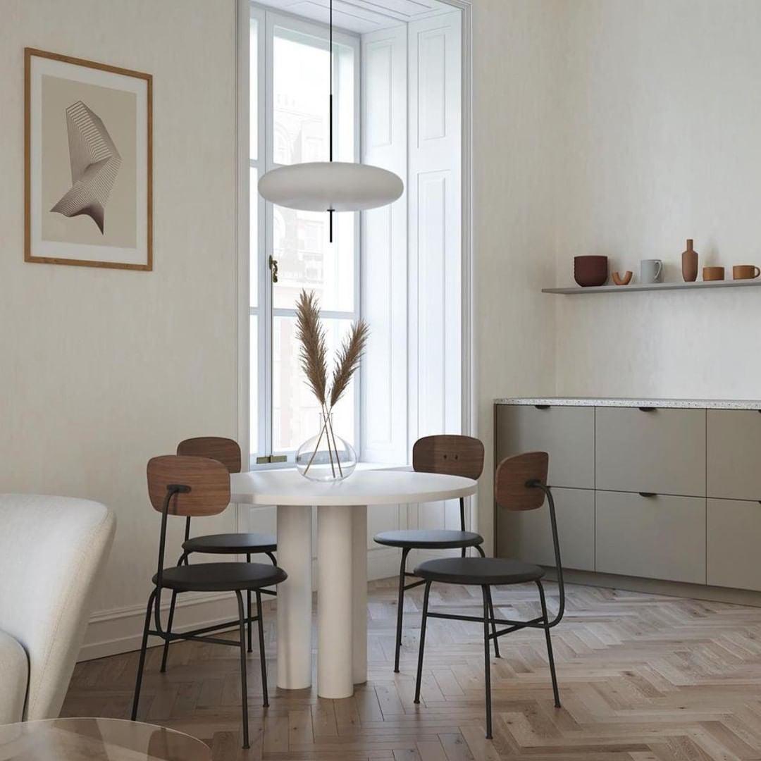 Belthorim | Opalescent Disc Silhouette Minimalist Pendant Light