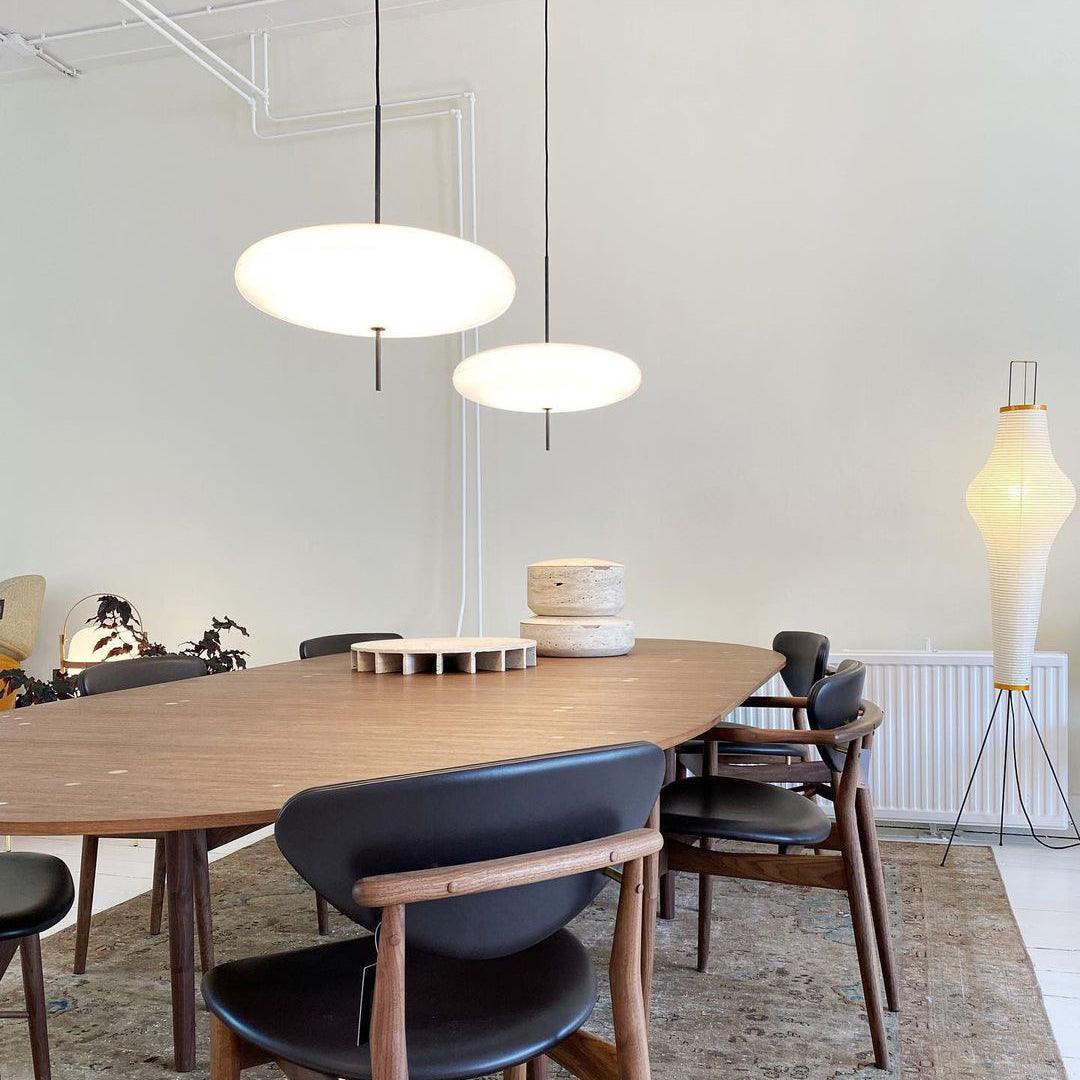 Belthorim | Opalescent Disc Silhouette Minimalist Pendant Light