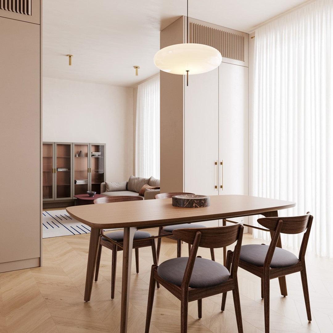 Belthorim | Opalescent Disc Silhouette Minimalist Pendant Light