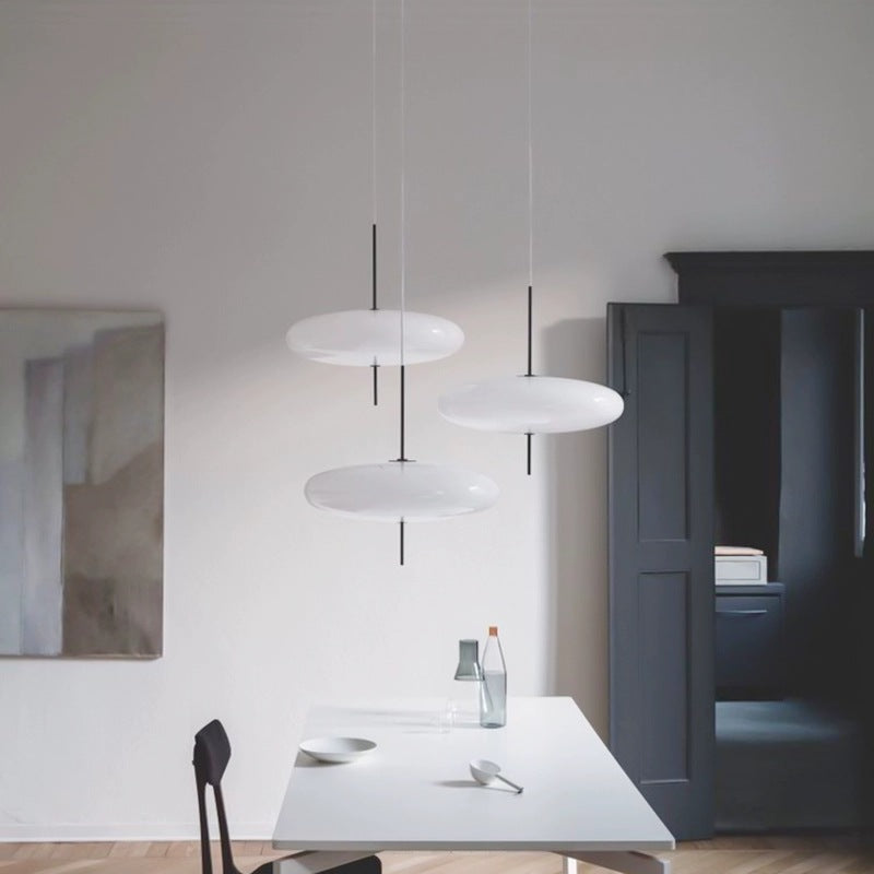 Belthorim | Opalescent Disc Silhouette Minimalist Pendant Light